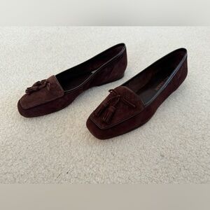 Enzo Angiolini brown suede loafers - size 7.5